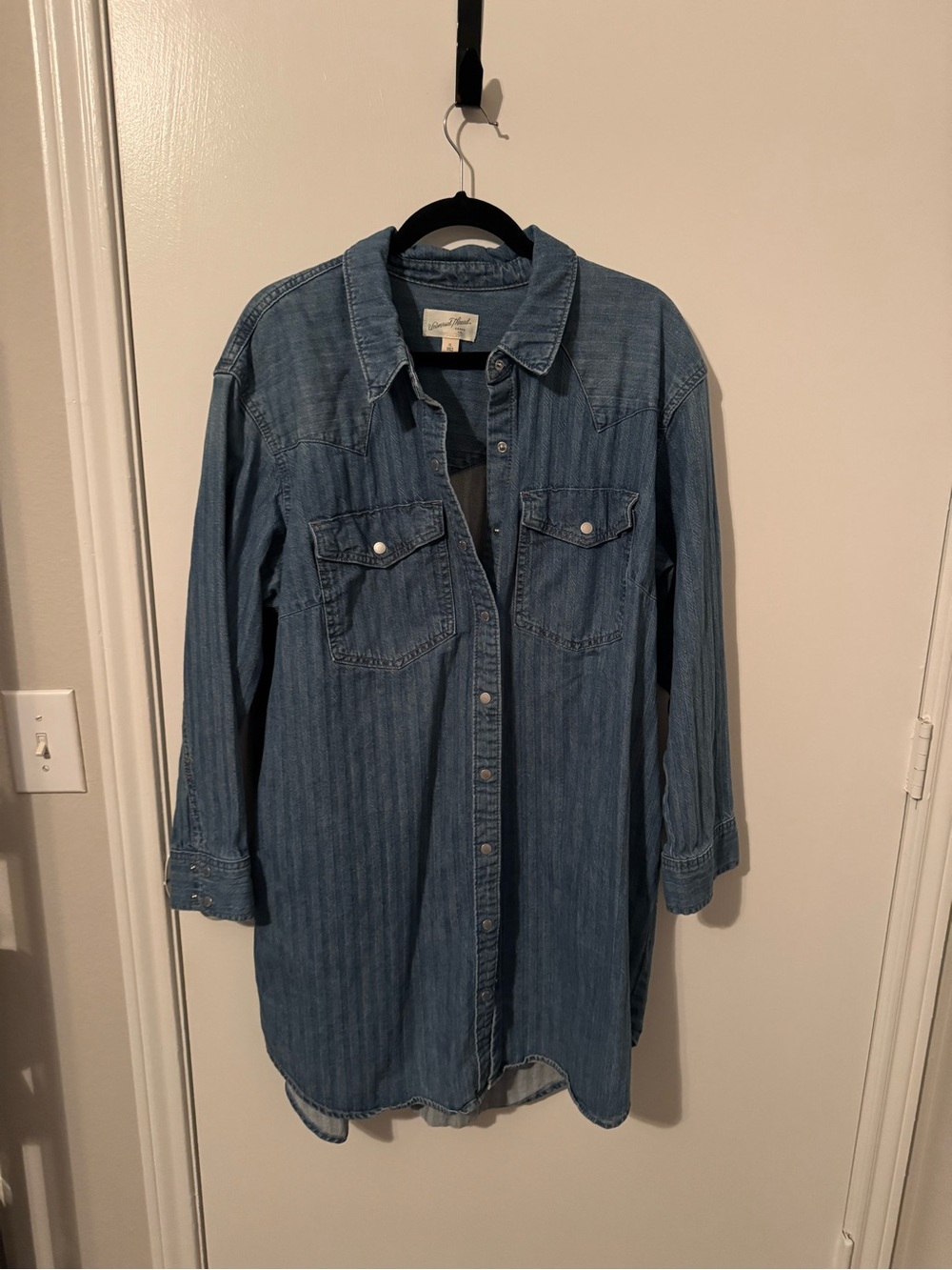 Universal Thread Light Blue Denim Shirt Dress